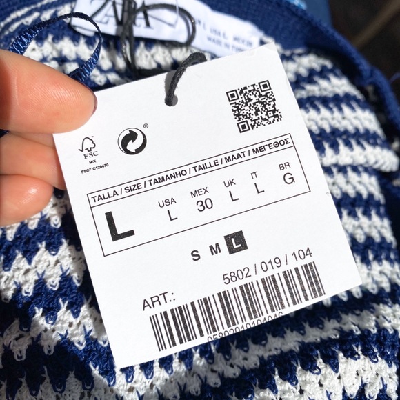 π ZARA DARK BLUE WHITE STRIPE MAXI DRESS/COVERUP! - Picture 10 of 13